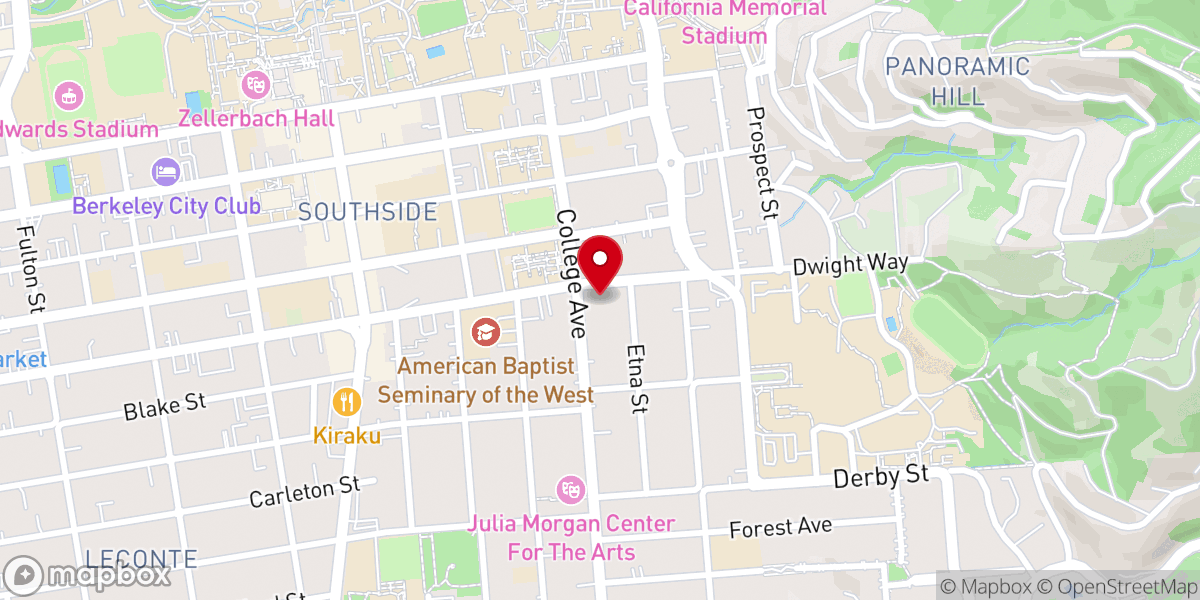 Map showing location of Newman Hall-Holy Spirit Parish