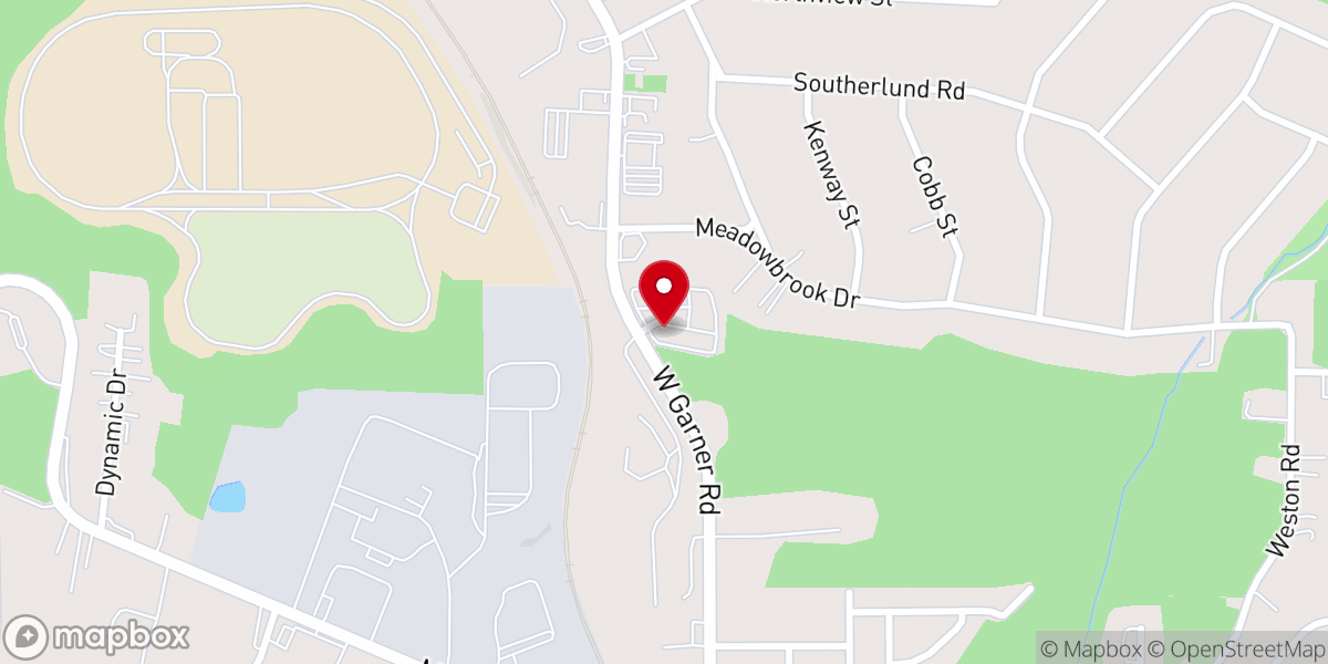 Map showing location of New Life Christian Church of Raleigh