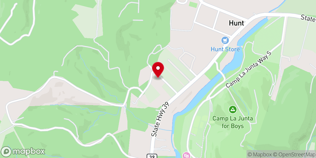 Map showing location of Hunt United Methodist Church