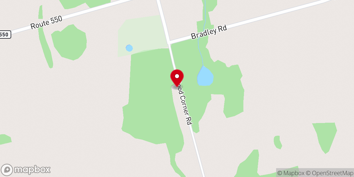 Map showing location of Good Corner United Baptist church