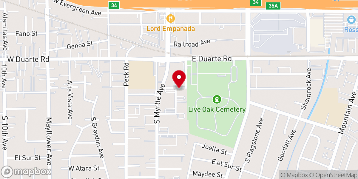 Map showing location of Hope Unlimited Church