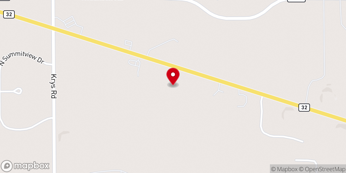 Map showing location of Crosspoint church