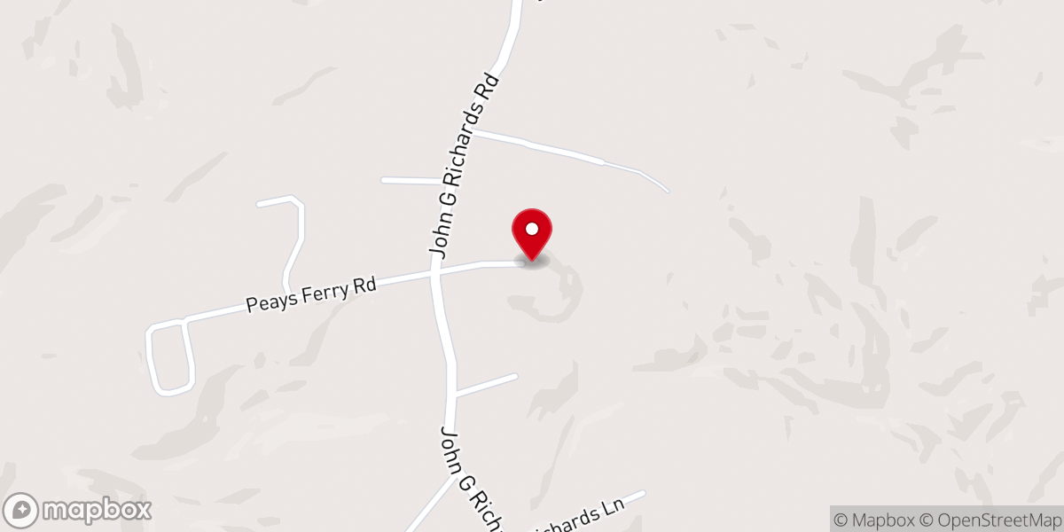 Map showing location of Liberty Hill Presbyterian Church