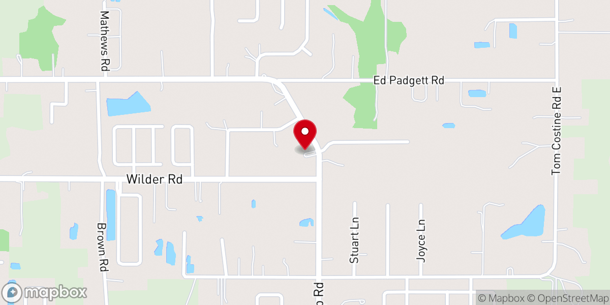 Map showing location of Providence Church
