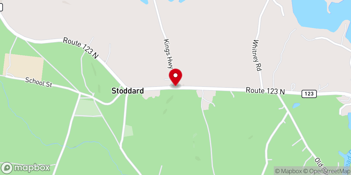 Map showing location of Stoddard