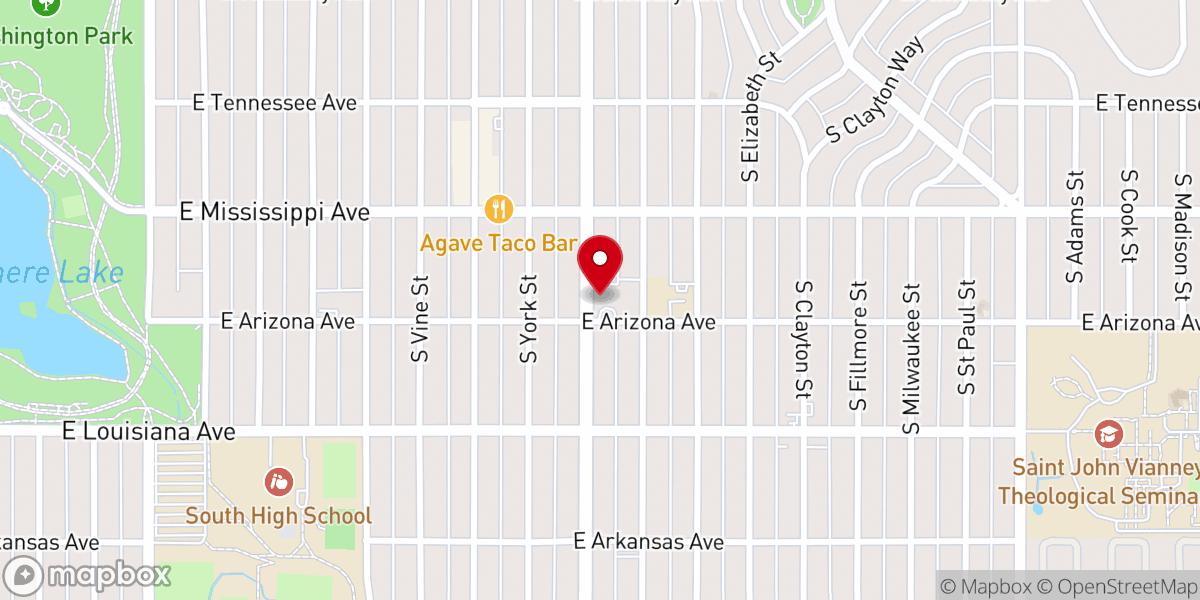 Map showing location of St. Vincent de Paul Church