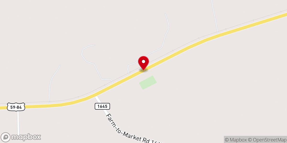 Map showing location of Timpson Missionary Baptist Church