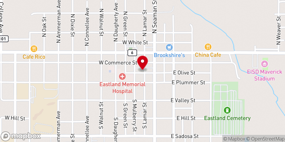 Map showing location of First Christian Church