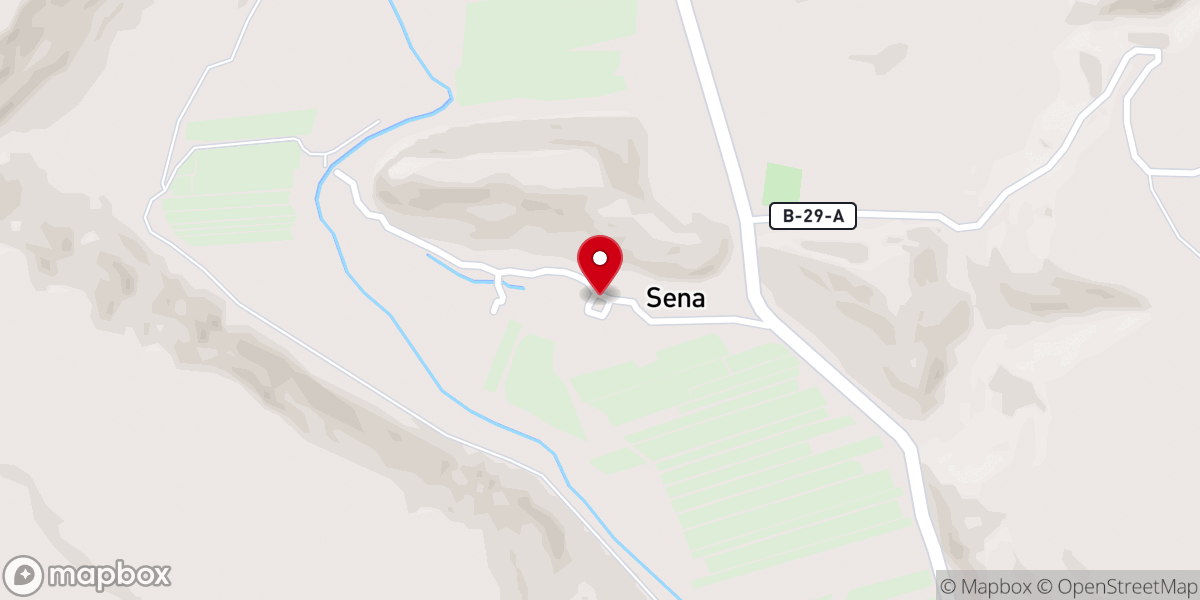 Map showing location of Sena Catholic Church