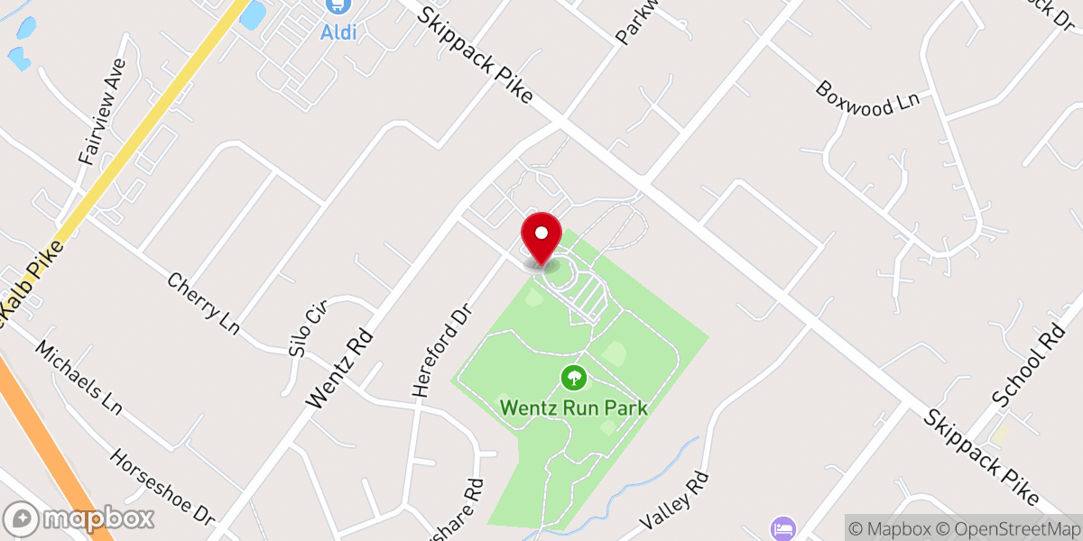 Map showing location of Wentz Run Park