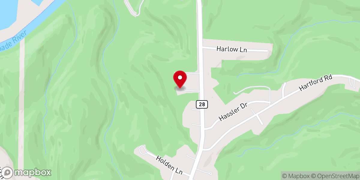 Map showing location of New Life Holiness Church