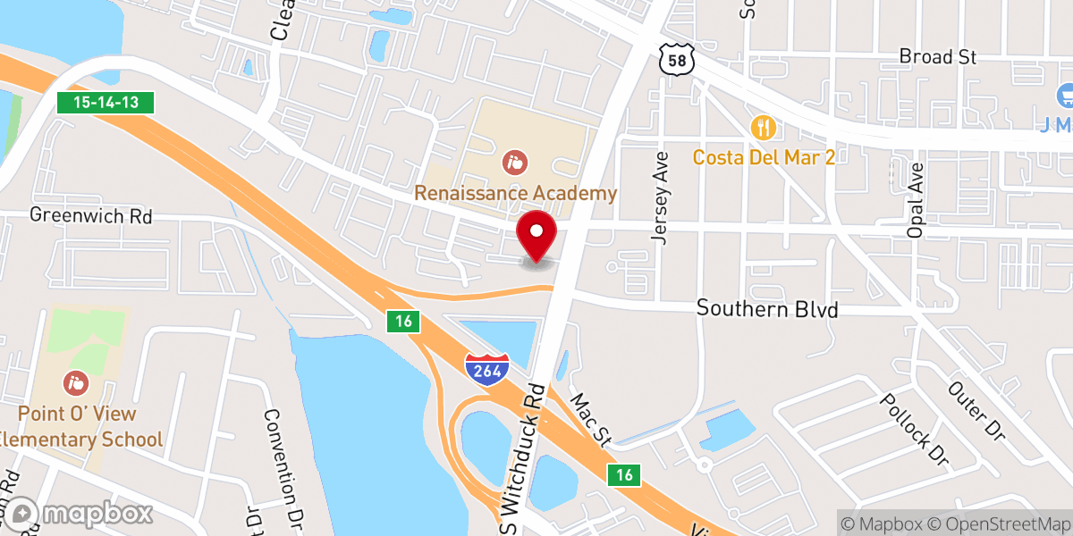 Map showing location of Vision Life Skills & Worship Center