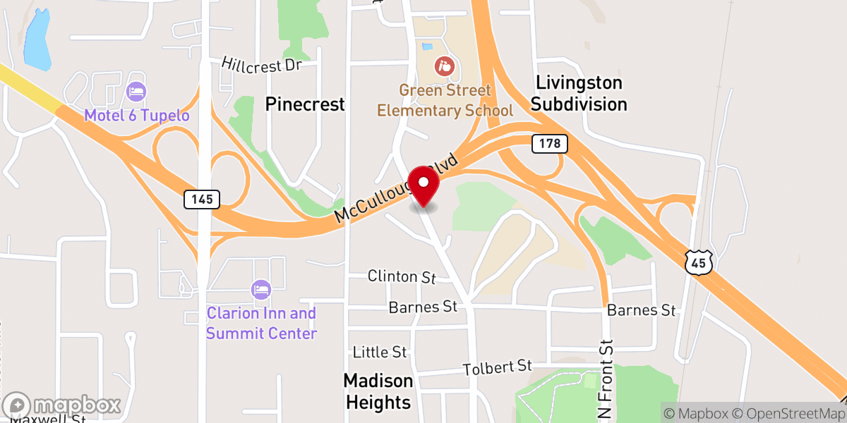 Map showing location of Emmanuel Gospel of Grace Community Church