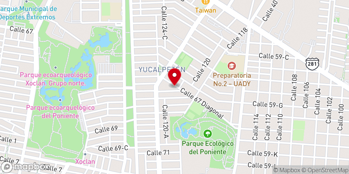 Map showing location of Parroquia San Martín Caballero