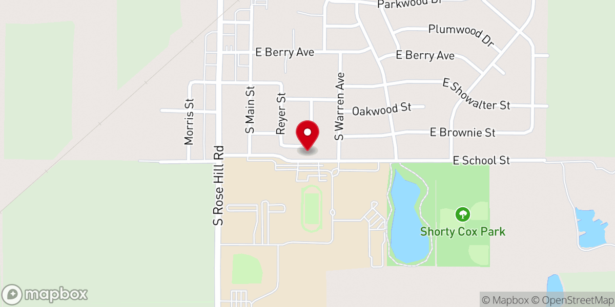 Map showing location of Victory Church