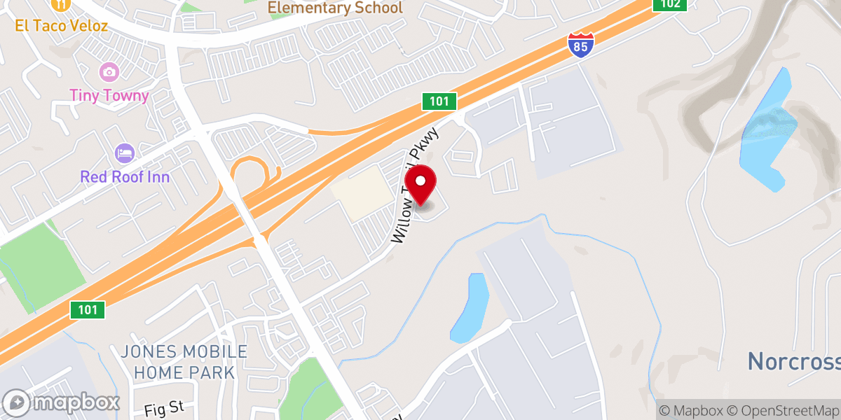 Map showing location of Siloam Korean Church Of Atlanta