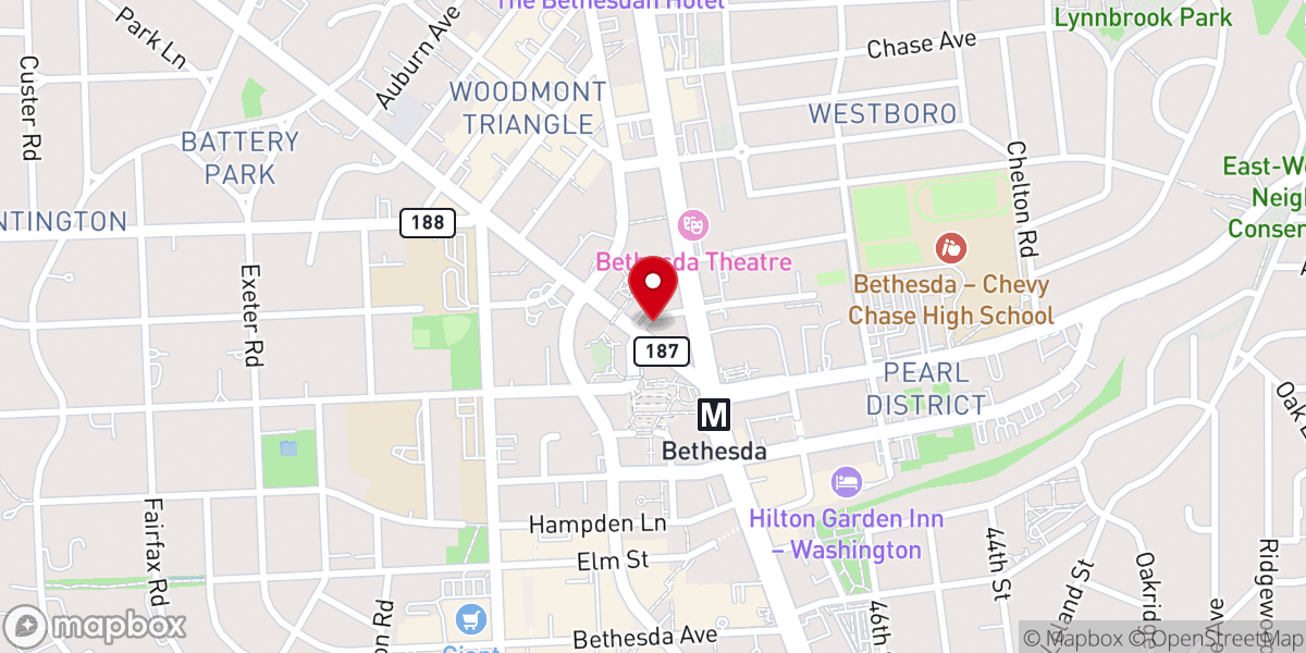 Map showing location of Our lady of Lourdes