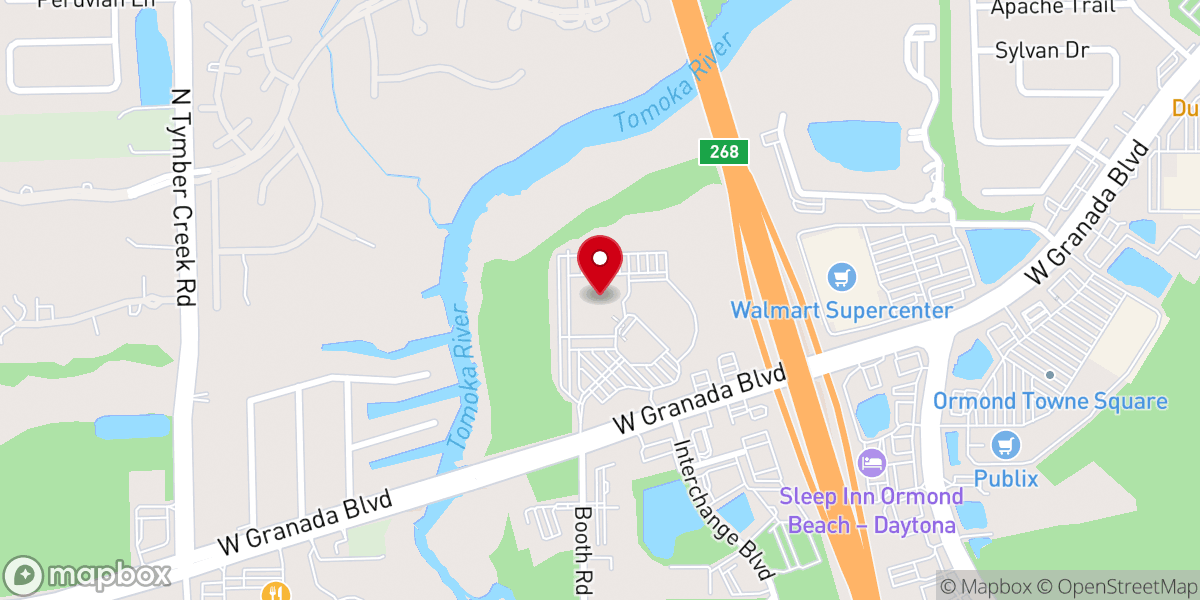 Map showing location of Calvary Christian Center