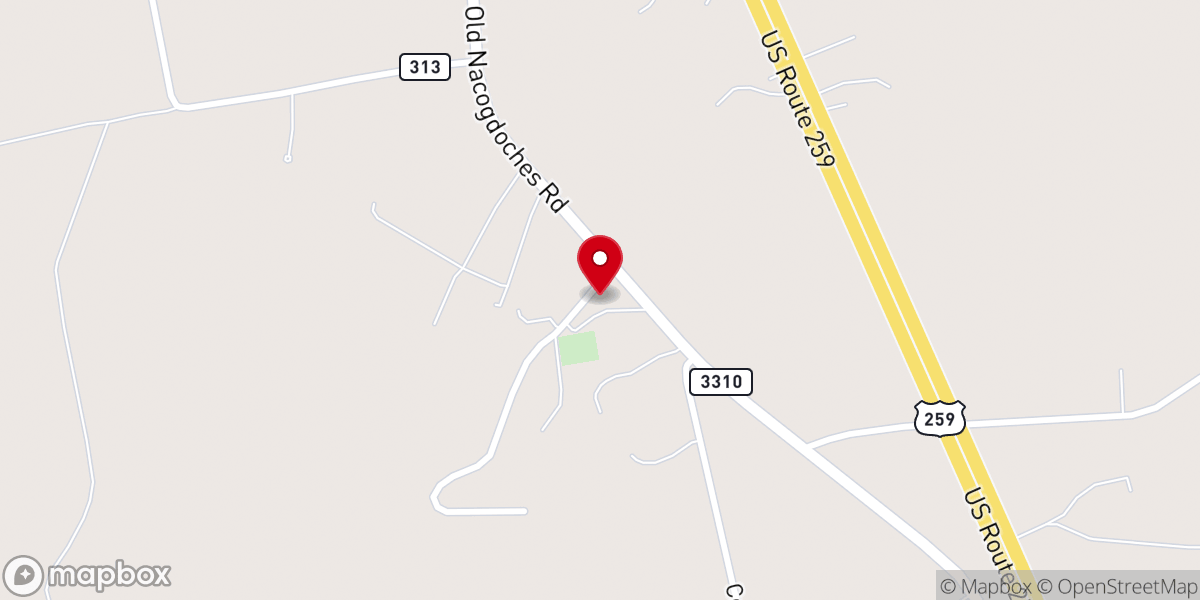 Map showing location of Ebenezer Baptist Church