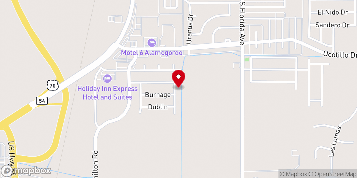 Map showing location of New Heart Cowboy Church