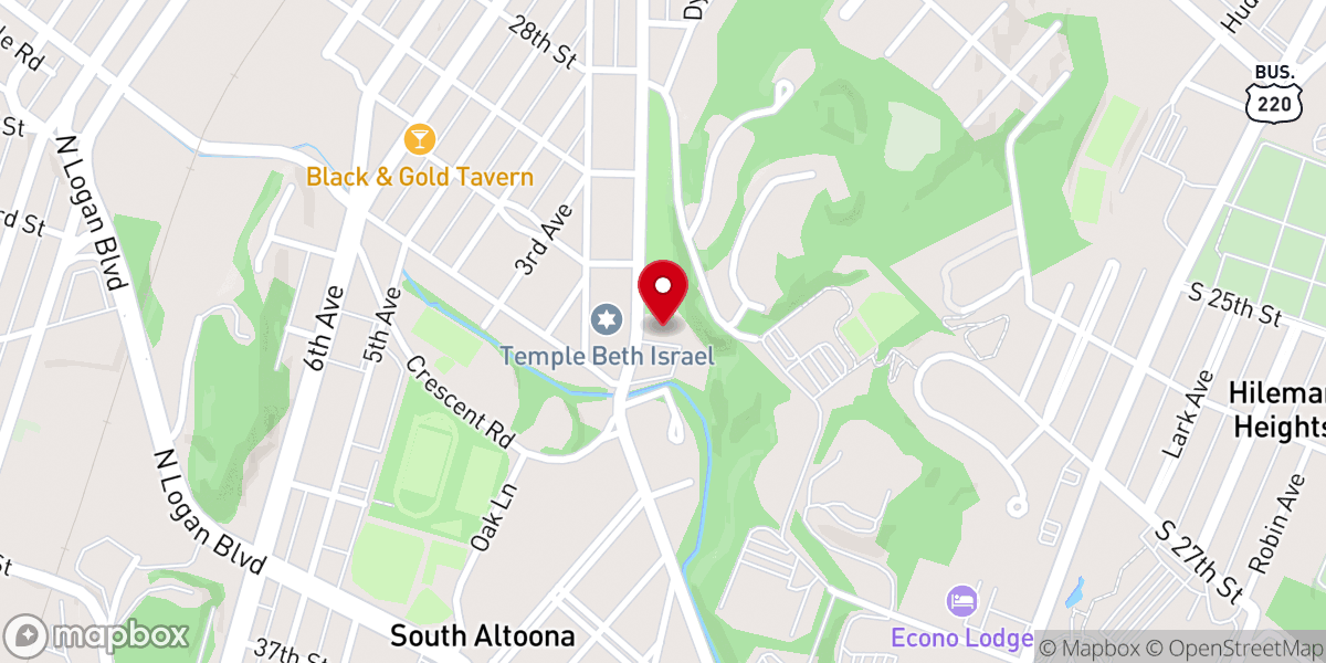 Map showing location of Altoona Church of God