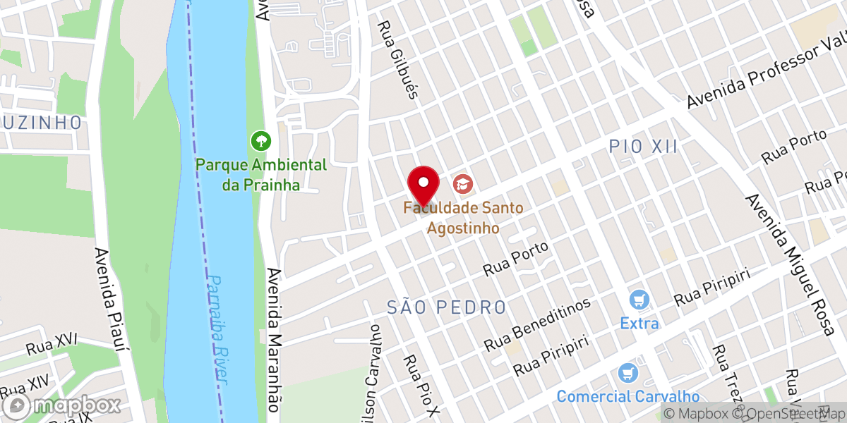 Map showing location of Paróquia de São Pedro
