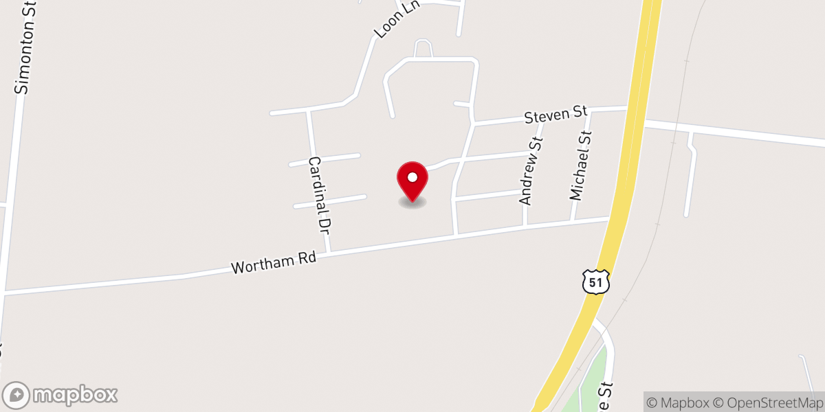 Map showing location of New Hope Christian
