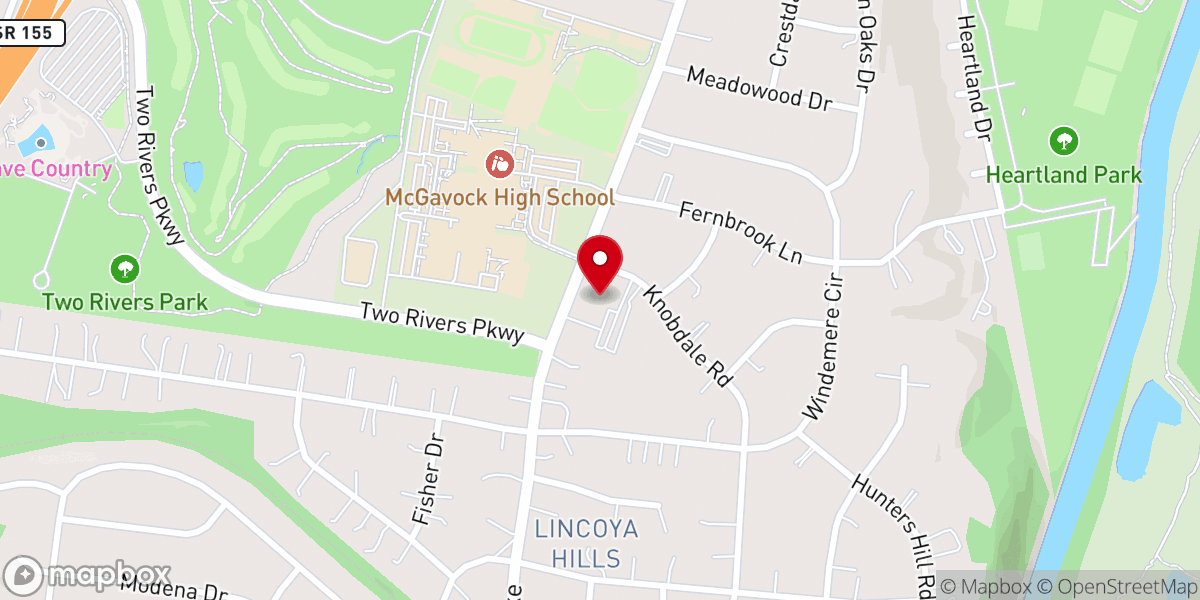 Map showing location of The Donelson Fellowship