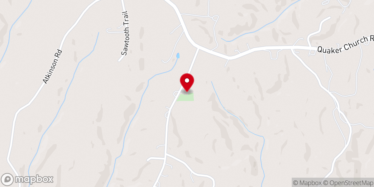 Map showing location of Old Siloam Church
