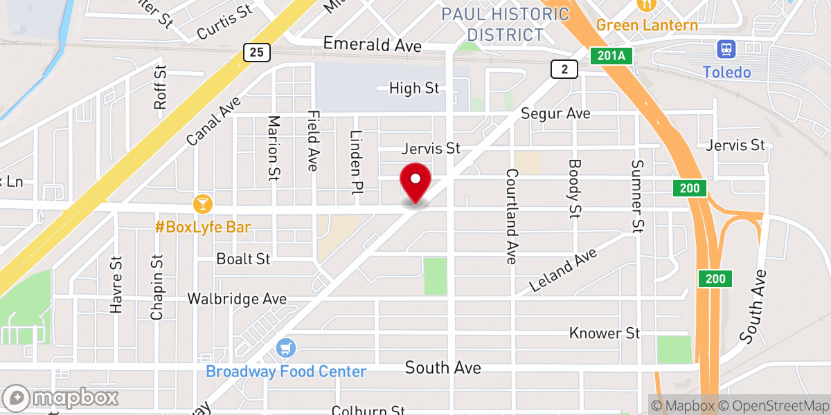 Map showing location of Living Hope Christian Center