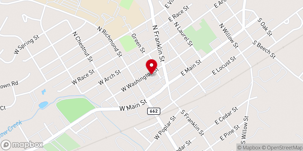 Map showing location of Emmanuel United Methodist Church