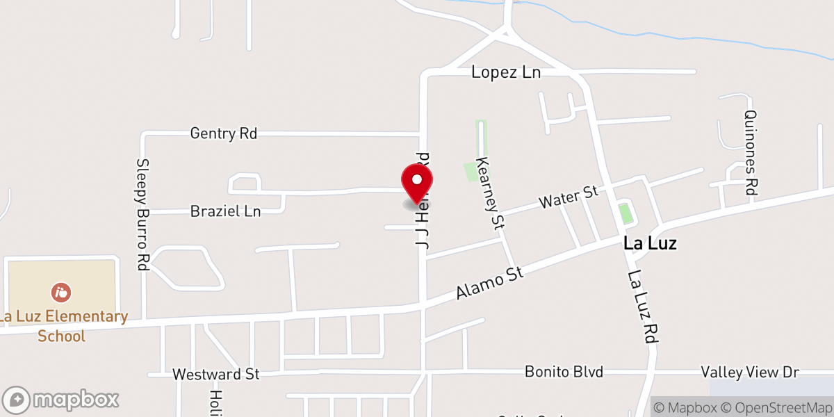 Map showing location of La Luz church of Christ