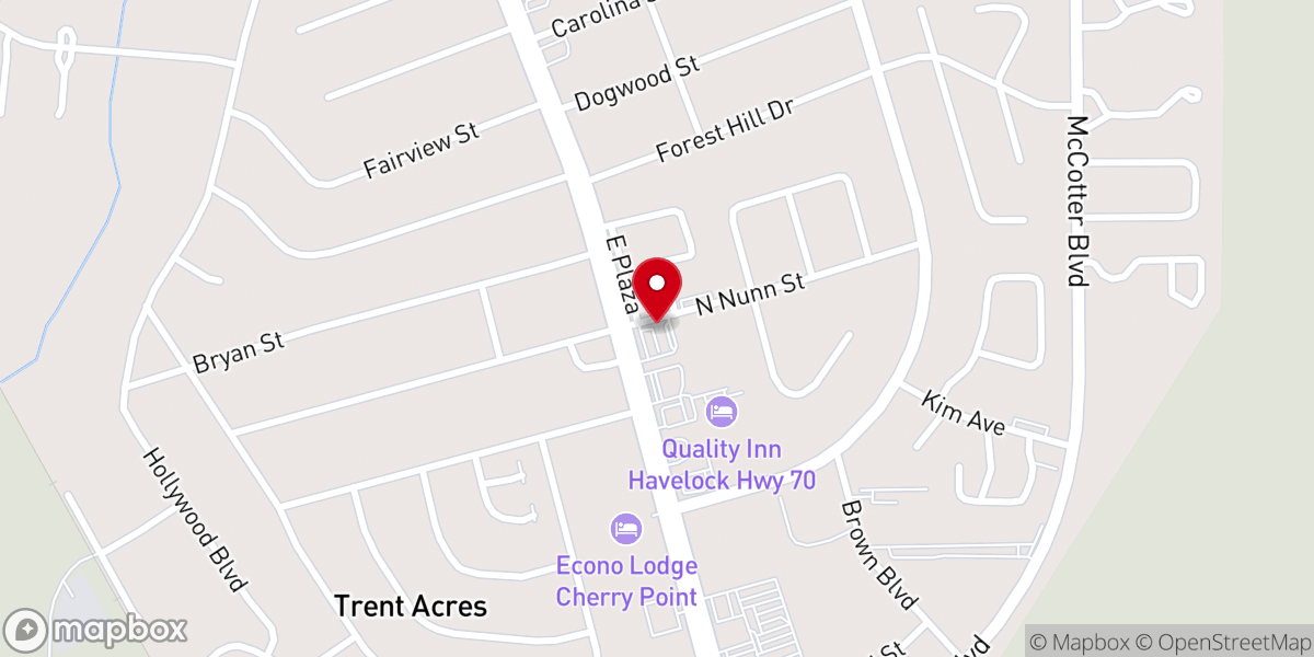 Map showing location of Havelock Church of the Nazarene