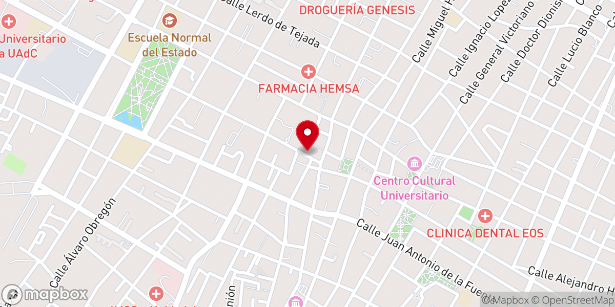 Map showing location of Parroquia San Esteban