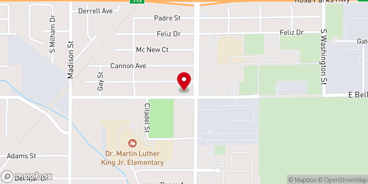 Map showing location of Union Baptist Church