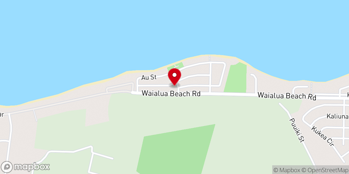 Map showing location of Waialua Christian Church