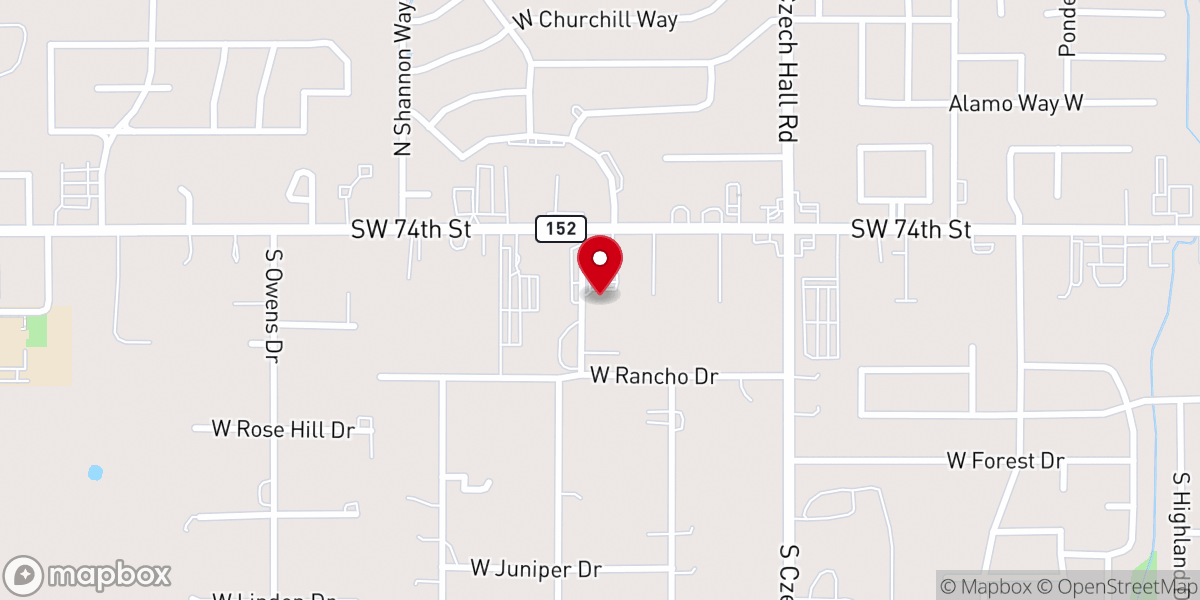 Map showing location of Crossfire Student Ministries