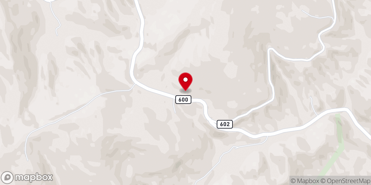 Map showing location of Flower Gap Church