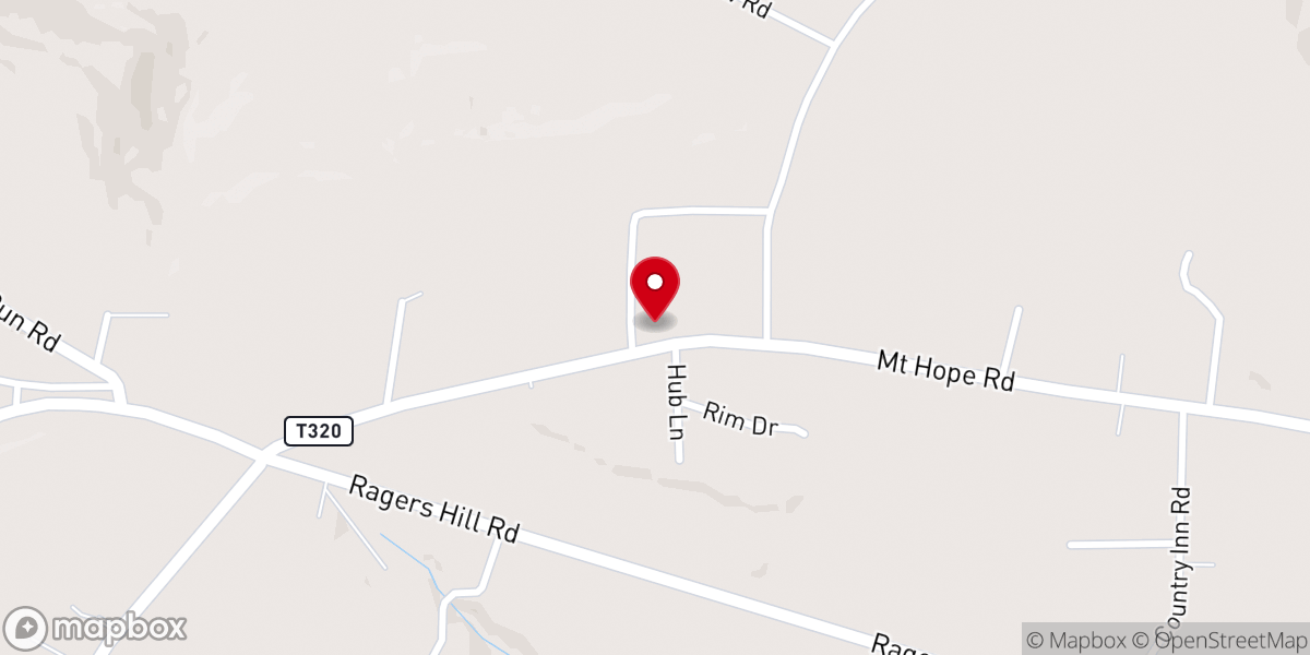 Map showing location of Mt. Hope Community Church