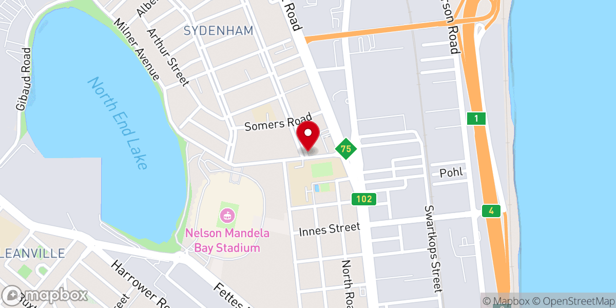 Map showing location of The Potter's House Christian Fellowship Church