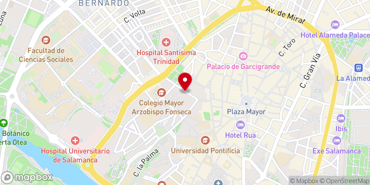 Map showing location of Convento del Santísimo Cristo de la Agonía