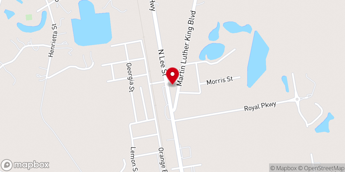Map showing location of Kingsland Church of Christ