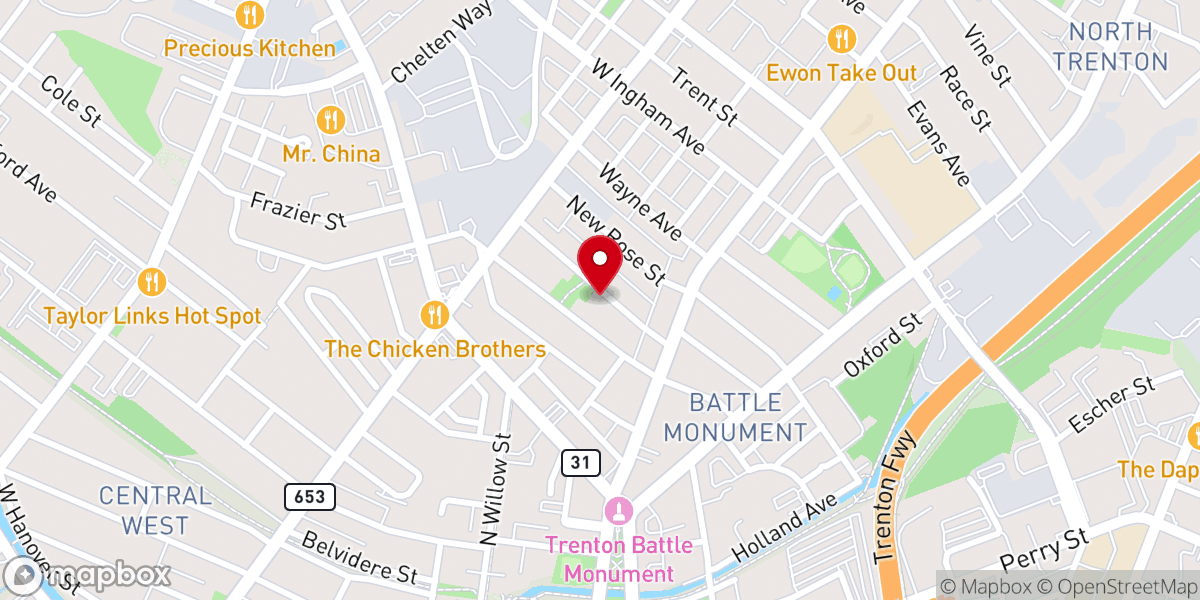 Map showing location of Mt. Ararat Original Primitive Baptist Church