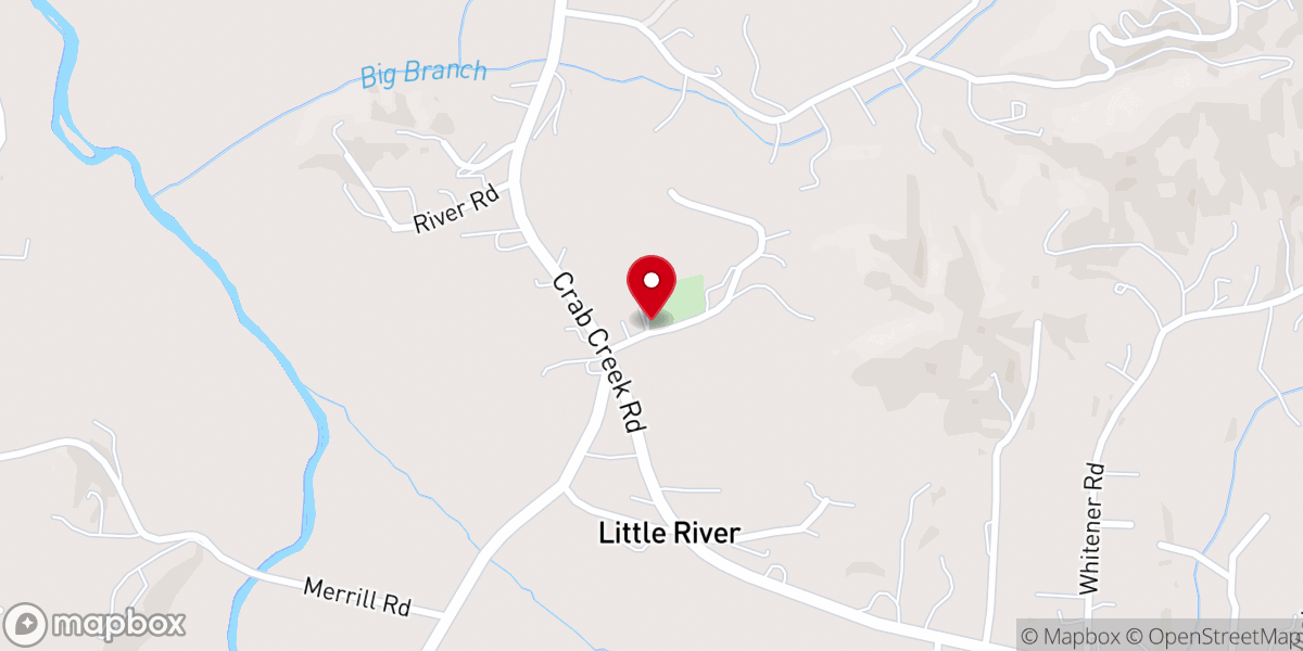Map showing location of Little River Chapel