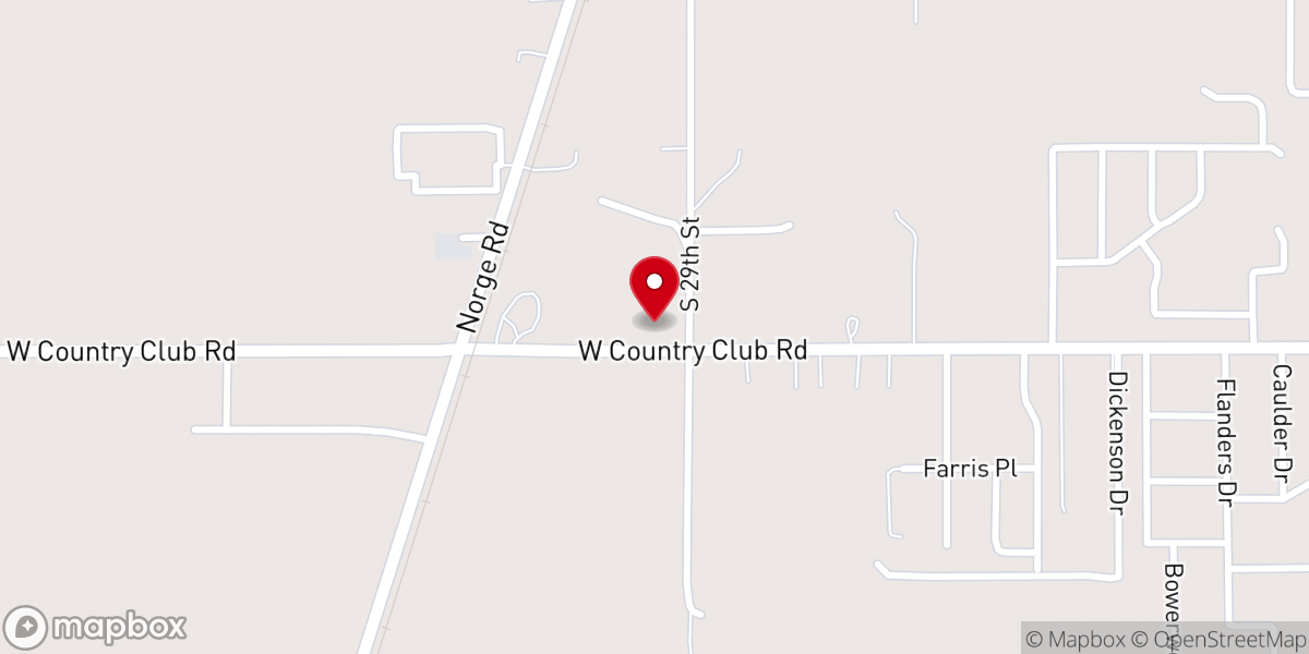 Map showing location of New Hope Christian Life Center