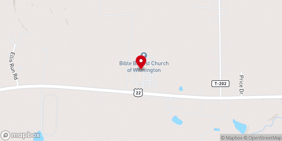 Map showing location of Bible Baptist Church Wilmington