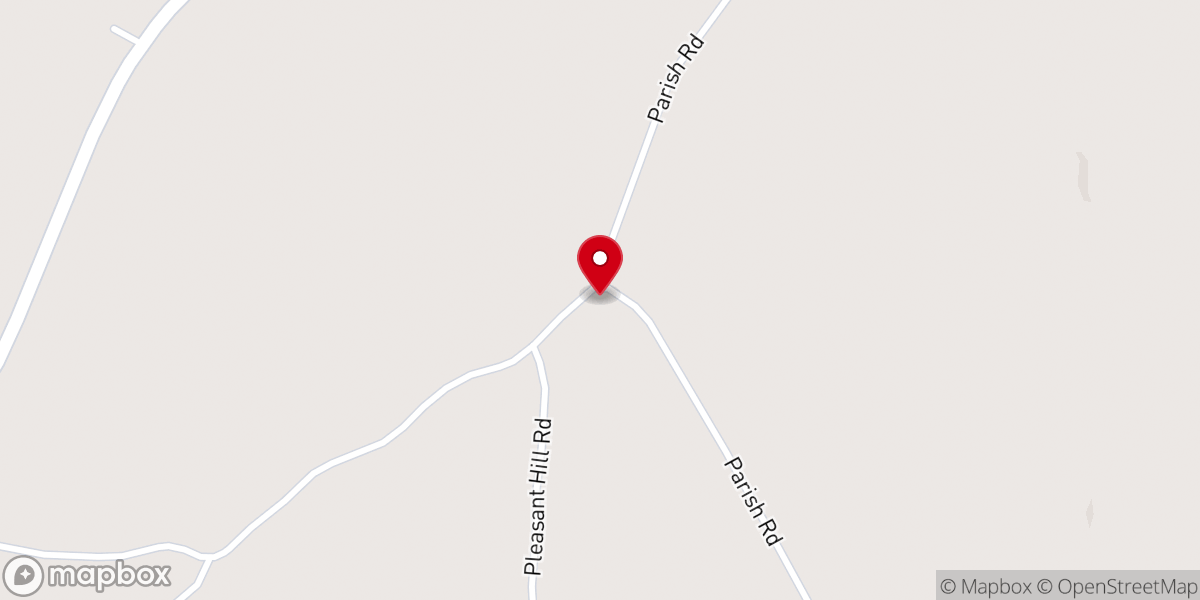 Map showing location of Pleasant Hill Church