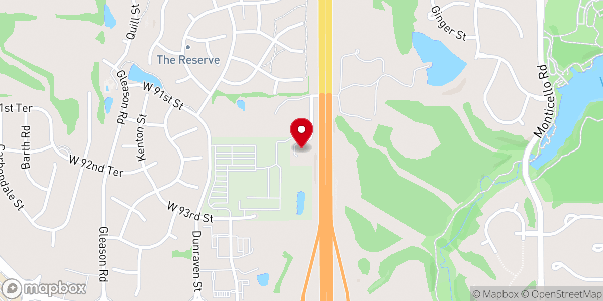 Map showing location of Monticello Gospel Assembly