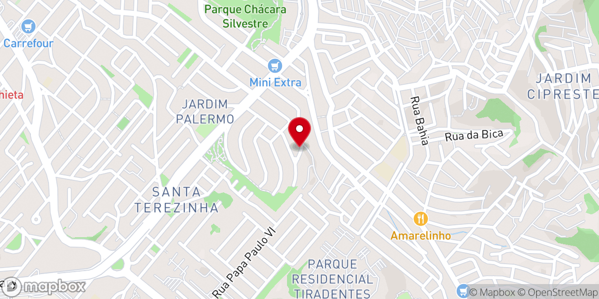 Map showing location of Igreja de Cristo Pentecostal no Brasil
