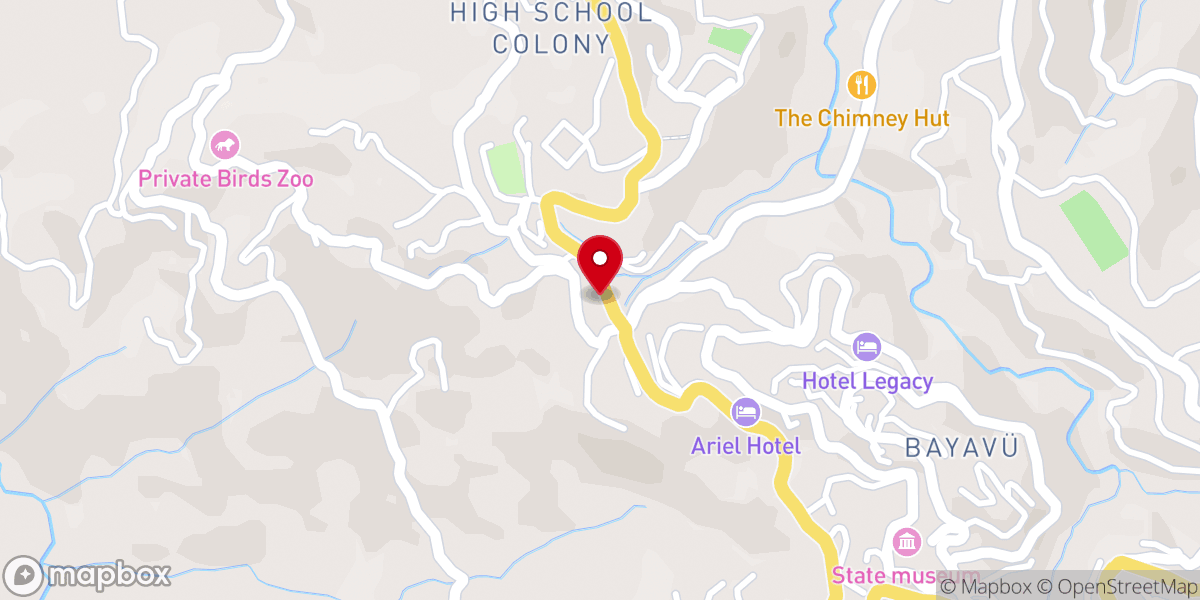Map showing location of Peraciezie Baptist Church